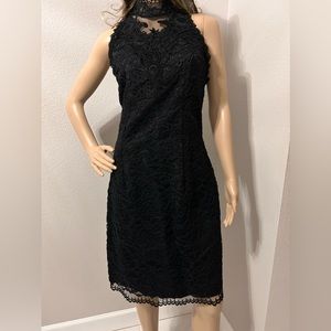 Black Lace Sleeveless Cocktail Dress Size 8